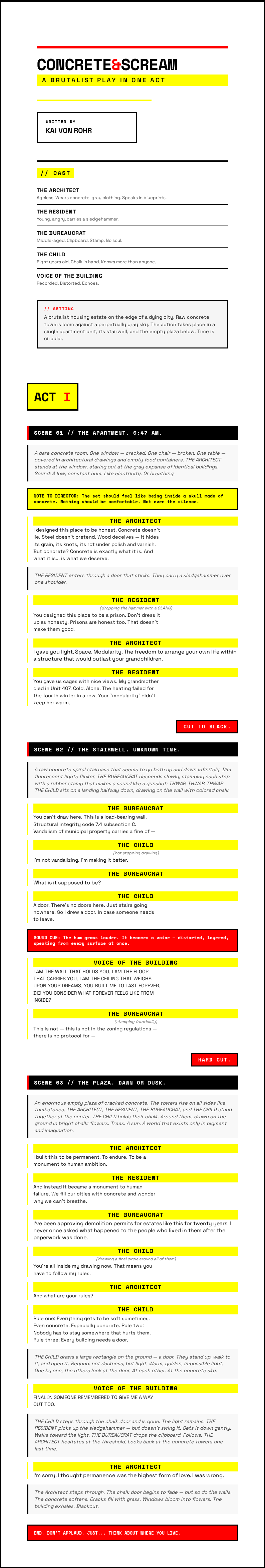 Avant-garde brutalist script